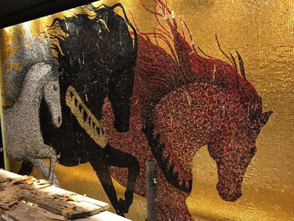 Posatore mosaicista, rivestimenti in mosaico.